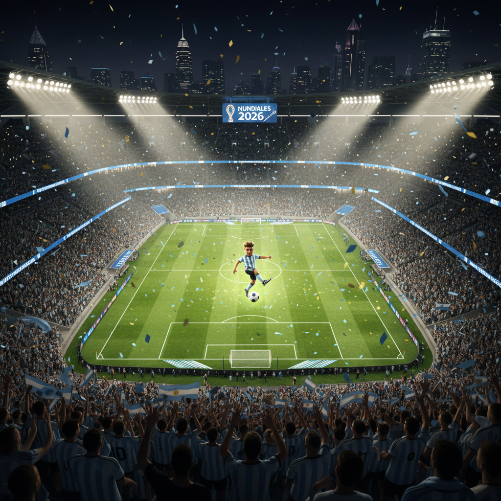 Estadio lleno durante un partido de clasificación para el Mundial 2026 con público en las tribunas
